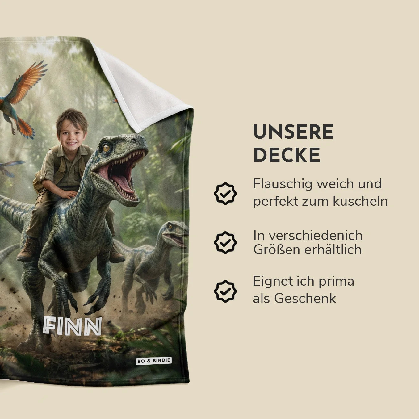 Couverture personnalisée Dino