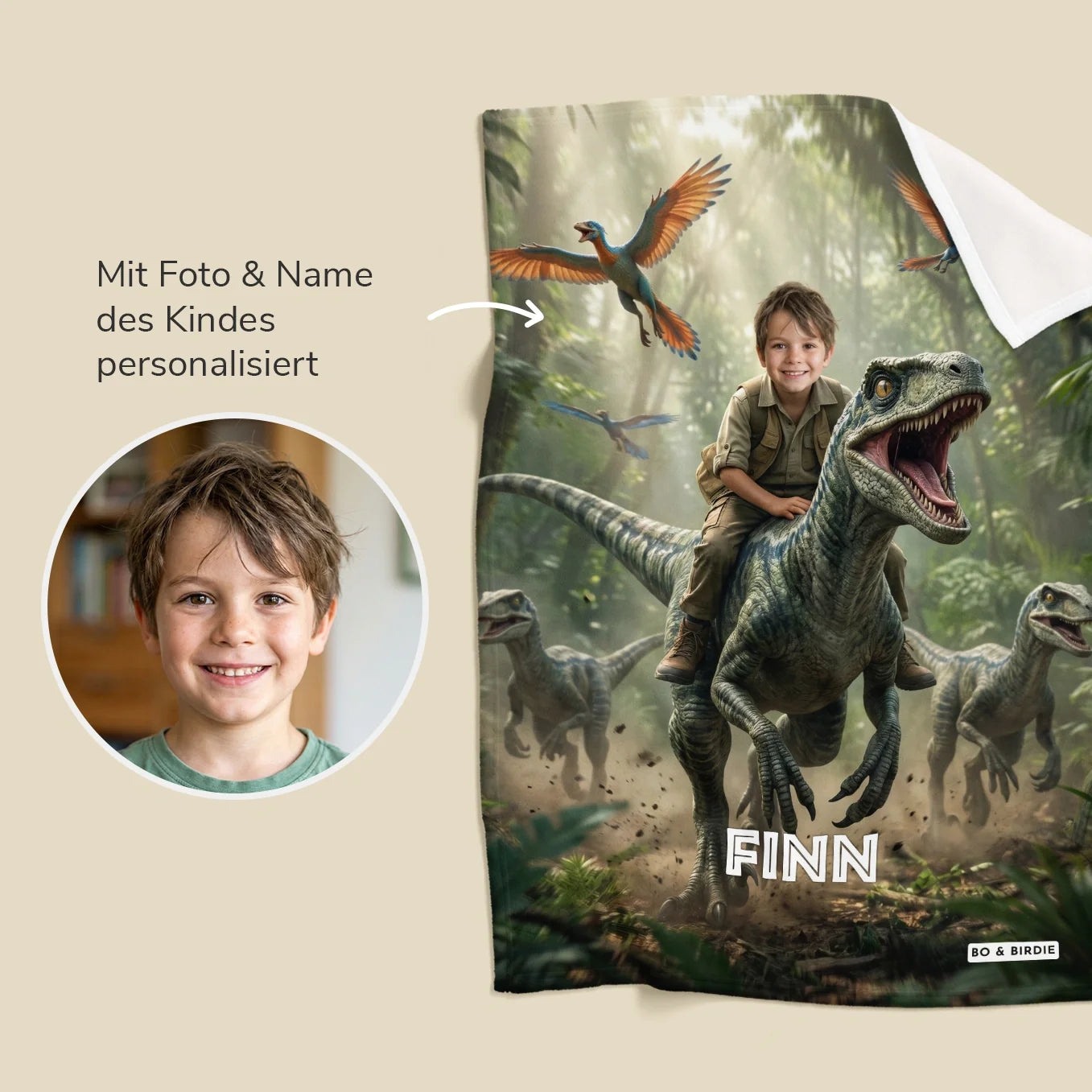Couverture personnalisée Dino