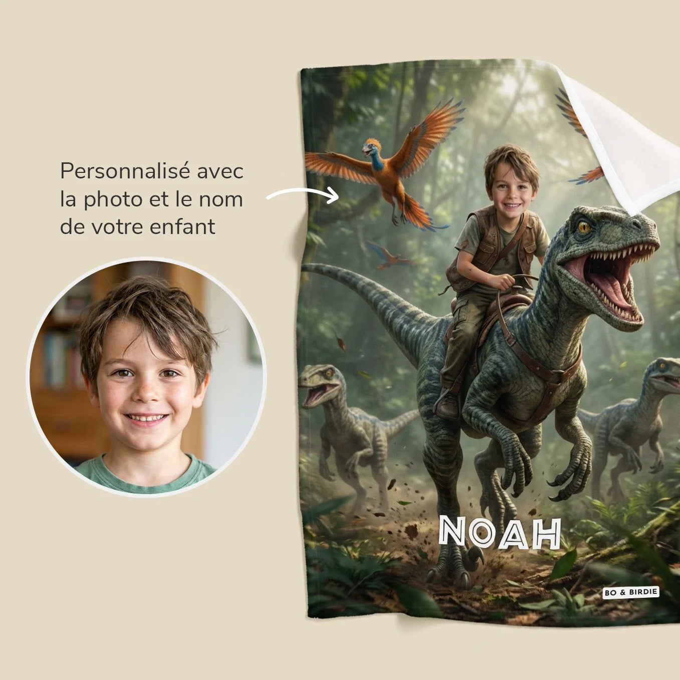 Couverture personnalisée Dino